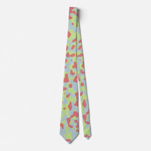 Weich rosa Camouflage in hellgrün und blassblau Krawatte (Vorderseite)