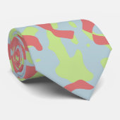 Weich rosa Camouflage in hellgrün und blassblau Krawatte (Gerollt)