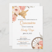 Weich rosa Charra Wasserfarben Einladung, rosa Einladung (Vorne/Hinten)