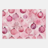 Weich rosa Elegance: Weihnachtsschmuck Geschenkpapier Set (Vorderseite)