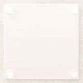 Weich rosa Farbverlauf Glasuntersetzer (Rückseite)