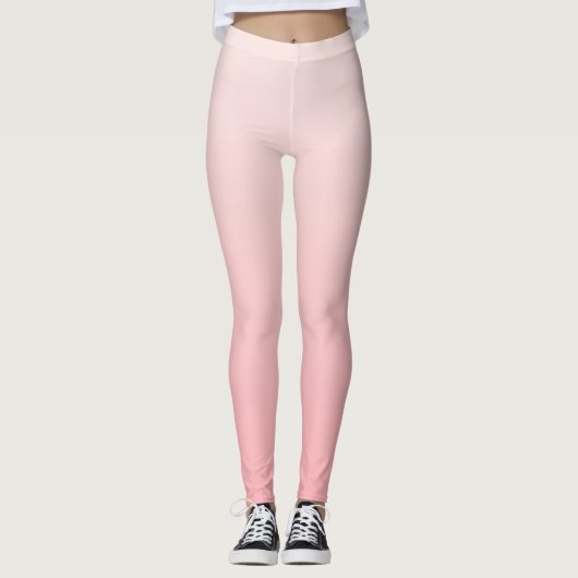 Weich rosa Farbverlauf Leggings (Vorderseite)
