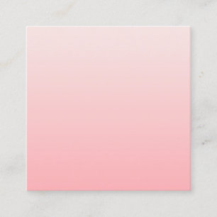 Weich rosa Farbverlauf Quadratische Visitenkarte
