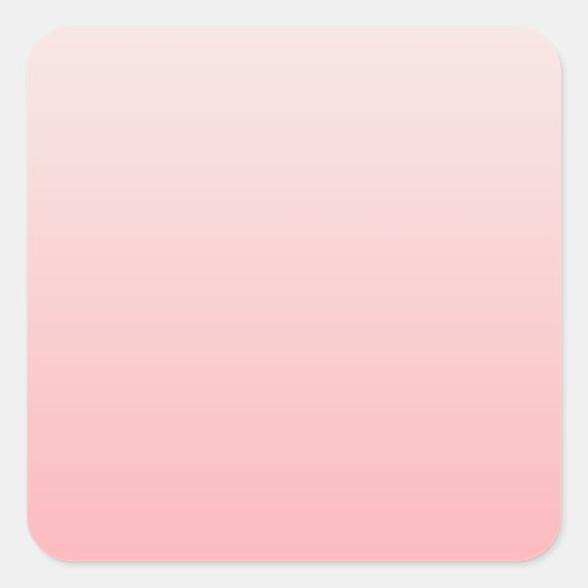 Weich rosa Farbverlauf Quadratischer Aufkleber (Vorderseite)