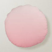 Weich rosa Farbverlauf Rundes Kissen (Rückseite)