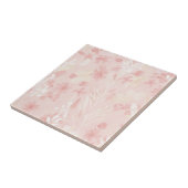 Weich rosa, florales Muster Fliese (Seite)