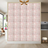 Weich rosa, florales Muster Fliese