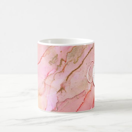 Weich rosa Flüssigkeit Alkoholtinte Kaffeetasse (Mittel)