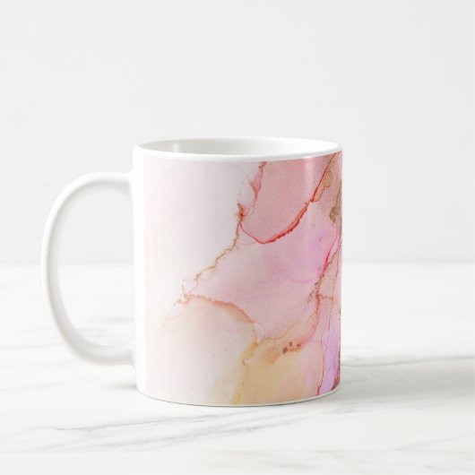 Weich rosa Flüssigkeit Alkoholtinte Kaffeetasse (Links)