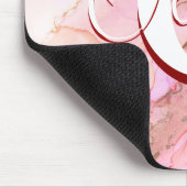 Weich rosa Flüssigkeit Alkoholtinte Mousepad (Ecke)