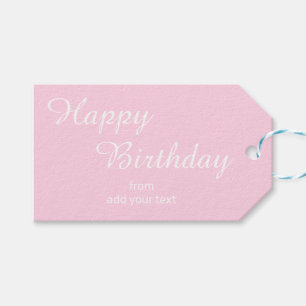 Weich rosa Geburtstagsgeschenktafeln Geschenkanhänger