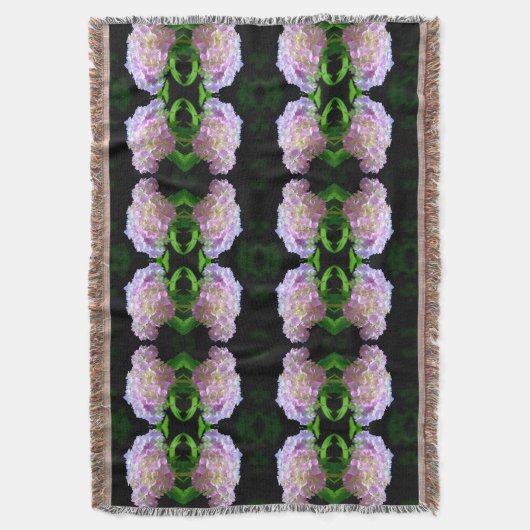 Weich-rosa-gelbe lila Hydrangeas-Blume Decke (Vorderseite Vertikal)