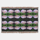 Weich-rosa-gelbe lila Hydrangeas-Blume Decke (Vorderseite)