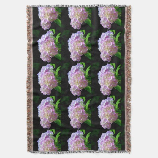 Weich-rosa-gelbe lila Hydrangeas-Blume Decke (Vorderseite Vertikal)