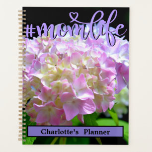 Weich-rosa-gelbe lila Hydrangeas-Blume Planer