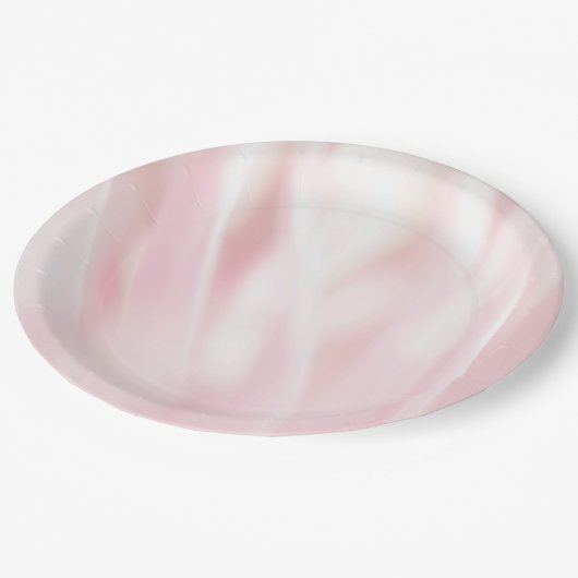 Weich rosa gestrichene Papierplatte Pappteller (Schrägansicht)