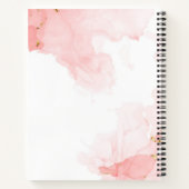 Weich rosa Glitzer Aquarellfarbe Notizblock (Rückseite)