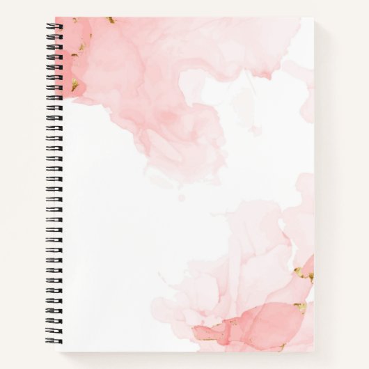 Weich rosa Glitzer Aquarellfarbe Notizblock (Vorderseite)