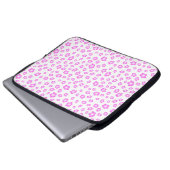 Weich rosa Hibiskus floral Laptopschutzhülle (Vorne Knopf)