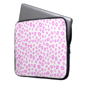 Weich rosa Hibiskus floral Laptopschutzhülle (Vorderseite Links)