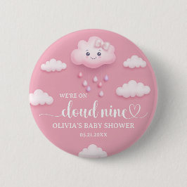 Weich rosa Himmel weiße Flaute Wolke neun Babydusc Button