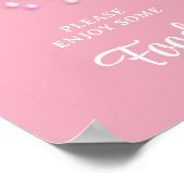 Weich rosa Himmel weiße Flaute Wolke neun Babynahr Poster (Ecke)