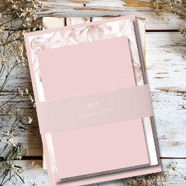 Weich rosa Hochzeit Einladungsbanderole