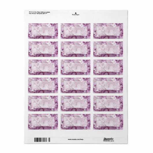 Weich rosa Hydrangea-Blume Adressaufkleber (Vorne)