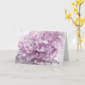 Weich rosa Hydrangea Hochzeitstag-Karte Karte (Gelbe Blume)