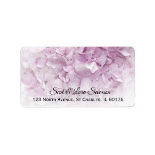 Weich rosa Hydrangea-Rücksendeadresse Adressaufkleber