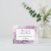 Weich rosa Hydrangea Wedding RSVP Response Card Begleitkarte (Stehend Vorderseite)