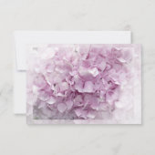 Weich rosa Hydrangea Wedding RSVP Response Card Karte (Rückseite)