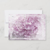 Weich rosa Hydrangea Wedding RSVP Response Card Karte (Rückseite)