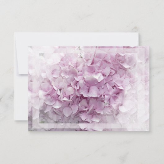 Weich rosa Hydrangea Wedding RSVP Response Card Karte (Rückseite)