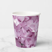 Weich rosa Hydrangeas Hochzeitspapierkästen Pappbecher (Rückseite)