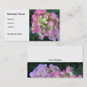 Weich rosa Hydrangeas Visitenkarte (Vorne/Hinten)