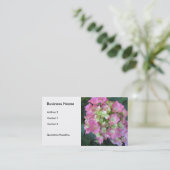 Weich rosa Hydrangeas Visitenkarte (Stehend Vorderseite)