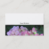 Weich rosa Hydrangeas Visitenkarte (Rückseite)