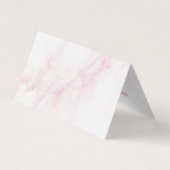 Weich rosa Imitate aus Marmor Visitenkarten (Rückseite)