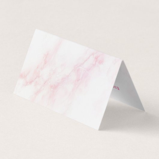Weich rosa Imitate aus Marmor Visitenkarten (Rückseite)
