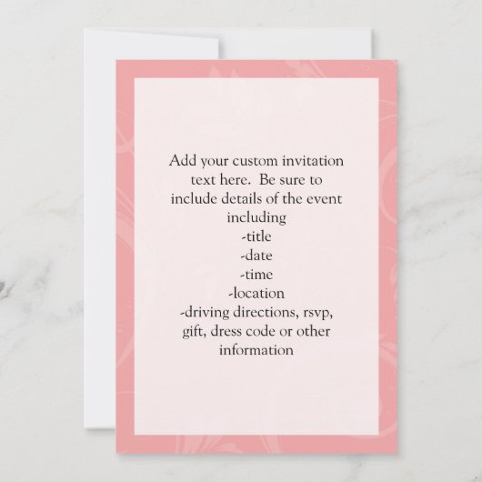 Weich rosa Kirschblossom Einladung (Rückseite)