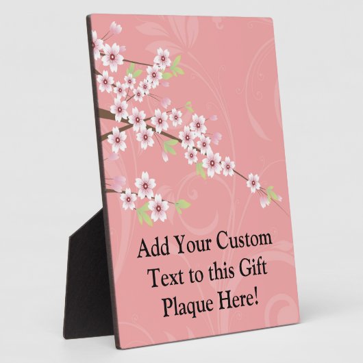 Weich rosa Kirschblossom Fotoplatte (Seite)