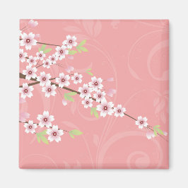 Weich rosa Kirschblossom Magnet