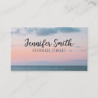 Weich rosa Küstenlandschaft naukal Visitenkarte