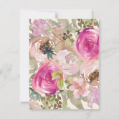 Weich rosa Lila Blumenüberraschung 90. Geburtstag Einladung (Rückseite)