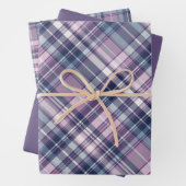 Weich rosa, Lila und blau Kariert Geschenkpapier Set (Beispiel)