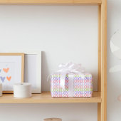 Weich rosa, Lila und Minze grüne LIEBE Muster Geschenkpapier