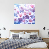 Weich rosa Lilien Leinwanddruck (Insitu (Schlafzimmer))