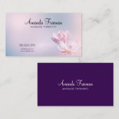 Weich rosa Lotus Serene Gradient Massage Therapie Visitenkarte (Vorne/Hinten)