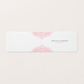 Weich rosa Mandala Visitenkarten (Außenseite Aufgefaltet)